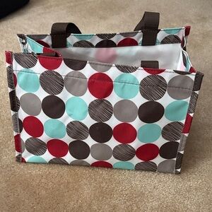 Thirty One Small Carry All Polka Dot Tote